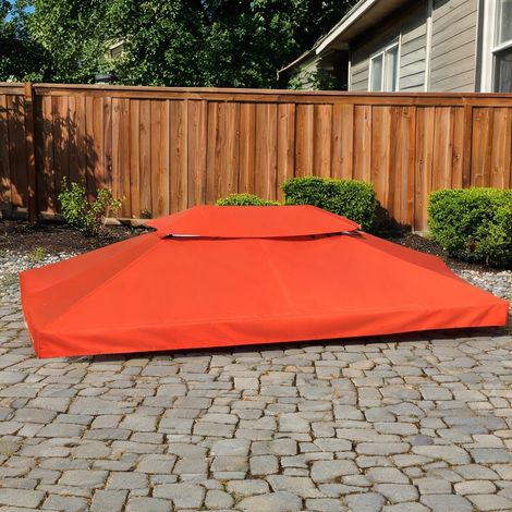 Tonnelle de jardin rostrot en polyeser 300 x 400 x 20 cm (1/5)