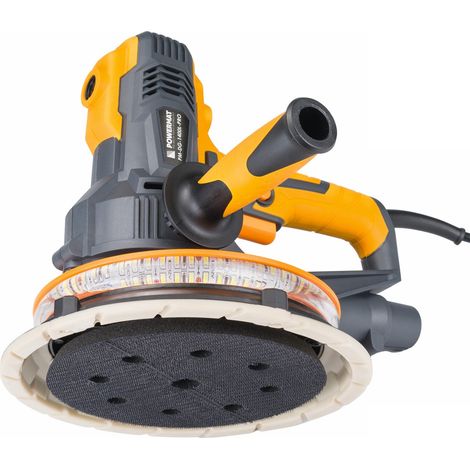 Ponceuse girafe 1400W – Éclairage LED 360° – Vitesse 1200-2300 trs/min – Système d'extraction de poussière – Pour murs et plafonds – Powermat