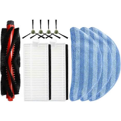 Pièces détachées pour aspirateur robot Lefant M200 M201 M520M M571 T700 : brosse de nettoyage, brosse latérale, filtre HEPA et chiffon (1/5)
