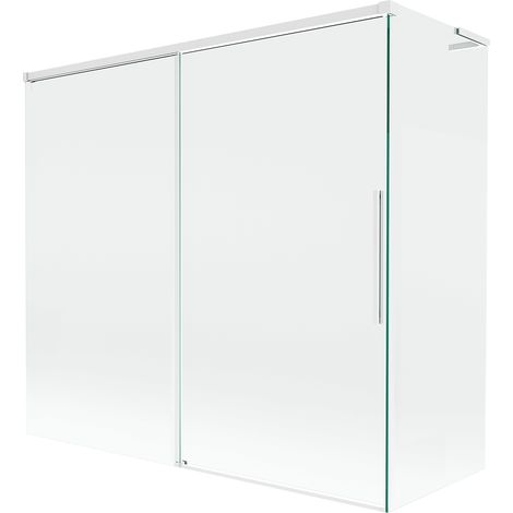 Mexen Rox L paroi de douche à deux battants coulissants 170 + 80 x 150 cm, transparent, blanc - 8C9L-170-080-20-00