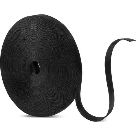 Klettband 30m 20mm Kabelbinder Selbstklebend Schwarz 30m-20mm (1/5)