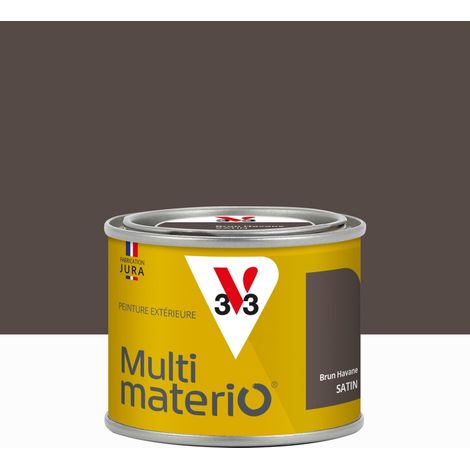 Pintura multimaterial exterior Multimaterio V33, acabado satinado marrón Habana, 0,125 l V33
