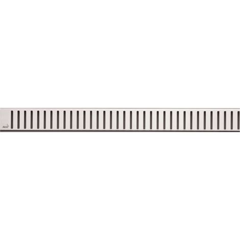 Alca Rejillas - Rejilla para plato de ducha lineal 75 cm, acero inoxidable mate PURE-750M (1/3)