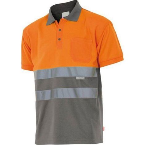 Polo Haute Visibilité - Bandes Réfléchissantes - Col Et Manches En Bord Côte - 100% Polyester - Unisexe - 1 Pièce