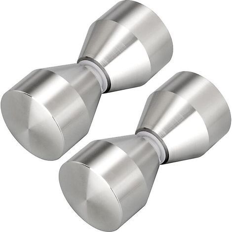 Set of 2 Stainless Steel Shower Door Knobs, Glass Door Handles for Bathroom (1/5)
