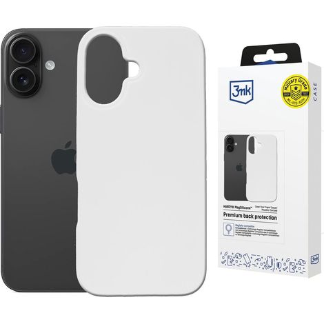 Apple iPhone 16 - 3mk Hardy MagSilicone Bianco (1/5)