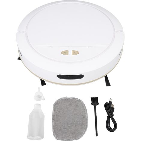 Aspirateur robot intelligent avec contrôle automatique par application, réservoir d'eau de 100 ml, 7,4 V, blanc (1/5)