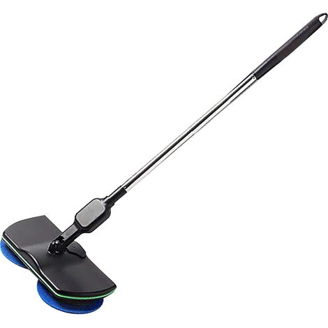 Balai électrique sans fil à essorage manuel, rechargeable et efficace, avec batterie et prise européenne.