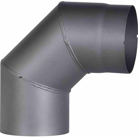 Ofenrohrbogen 90°, Ø 150 mm, grau fest ohne Tür (1/3)