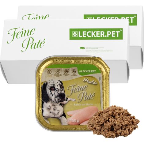 22 x 150 g Lecker.Pet® Paula's Feine Paté Reich an Huhn Hundefutter Nassfutter Vollnahrung (1/5)