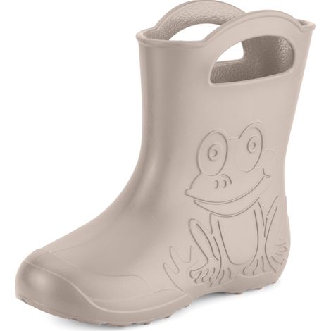 Ladeheid EVA Gummistiefel Damen federleichte wasserdichte Damenschuhe Regenschuhe LA-CA-09 (Hellbeige, 38/39 EU)