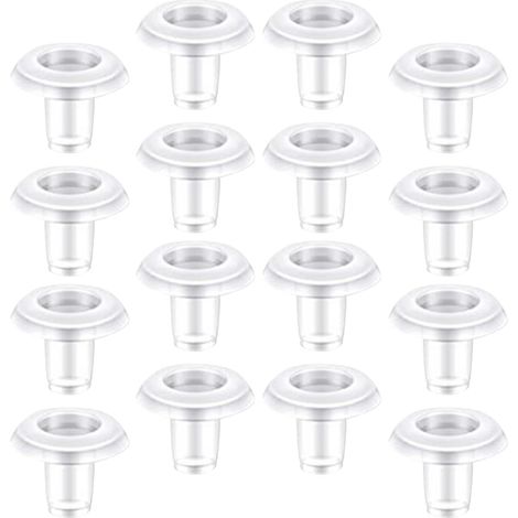 16 Pièces Lot de Bouchons de Rail Inférieur en Plastique Transparent pour Stores Horizontaux, Accessoires Compatibles Divers Types de Stores (1/5)