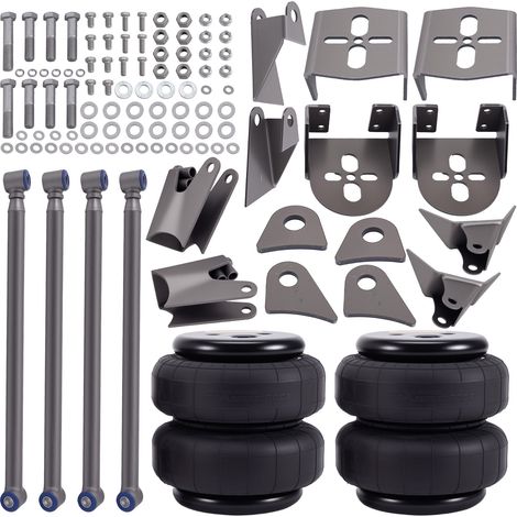 Weld On 4 Link Kit Brackets 2500lbs Bags Air Ride Suspension 2.75 Axle Mount (1/5)