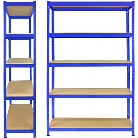 Neu Lagerregal Kellerregal Blau Werkstattregal Schwerlastregal Einstellbar Regal bis 875 kg, 200x100x50cm Metall-Regal Regalsystem für Garage, Werkstatt, Speisekammer