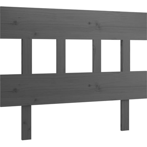 Maison Exclusive - Testiera per Letto Grigia 103,5x3x81 cm Legno Massello di Pino