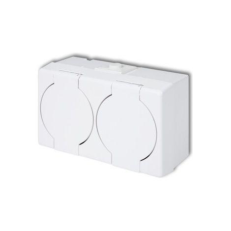 Enchufe doble Senior con/sin enchufe (tapa blanca) blanco GHS-2n