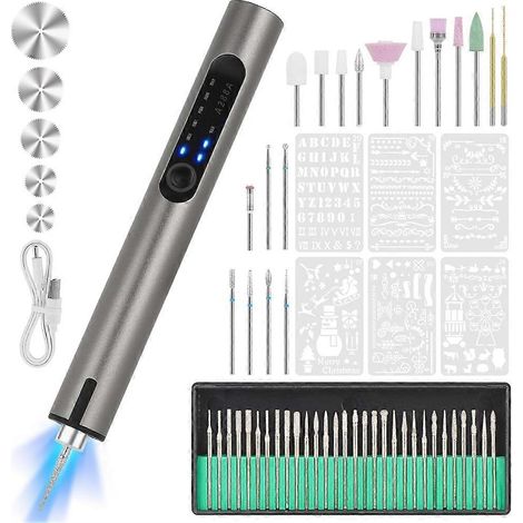 Stylo à graver - pour artistes et bricoleurs, stylo à graver pour métal, bois, verre et plastique, graveur sur métal, stylos pour débutants (1/5)