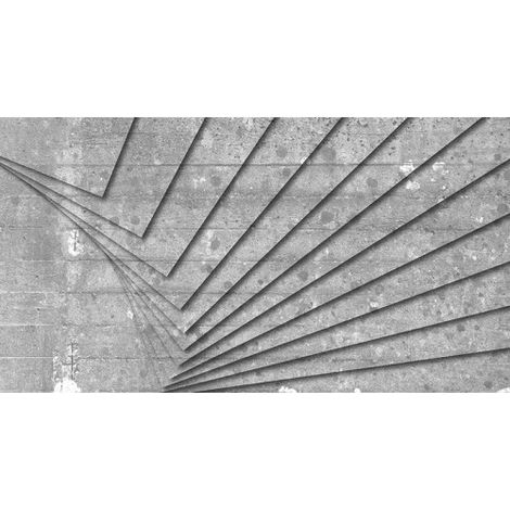 Papier peint panoramique 3D original béton Tapisserie panoramique grise effet béton pour chambre Papier peint panoramique industriel salon (1/3)