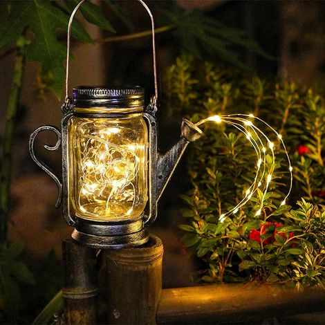 Lanterne Solaire Bocal Mason - 45 LED - Étanche IP44 - Pour Jardin Terrasse Patio - 1 Pièce (1/5)
