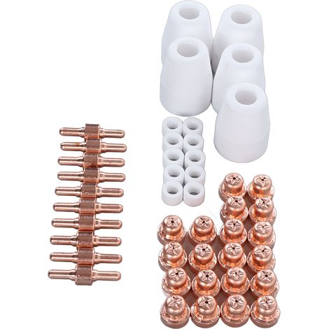 Lot de 45 consommables plasma LG40 PT31 CUT35 CUT40 CUT50, buses et protections pour torche de découpe (1/5)