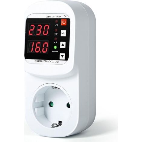 Überspannungsschutzgerät 220 V, 16 A – Einstellbarer Überspannungsbereich 230–300 V – LCD-Anzeige – Intelligenter Über-/Unterspannungsschutz (1/5)