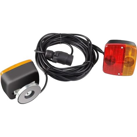 Panneau lumineux de remorque, alimentation 12V, connecteur 7 broches, couleur rouge, dimensions 107 x 100 x 80 CM, matériau plastique durable (1/5)