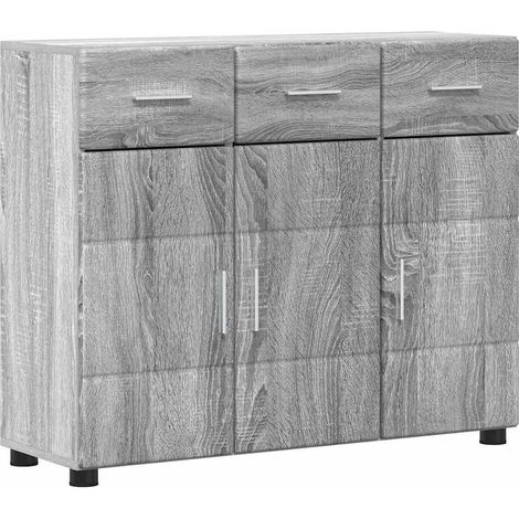 Sideboard with Shelf FLORIN Grey Sonoma 88.5 x 30.5 x 73 cm vidaXL