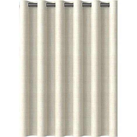 Cortina para sala de estar y dormitorio, material grueso, impermeable, sin perforaciones, fácil instalación, barra de ducha, color beige