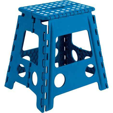 Marchepied pliant 39 cm hauteur, pour adultes/enfants, cuisine/salle de bain/camping, couleur Ibiza Blue (1/5)