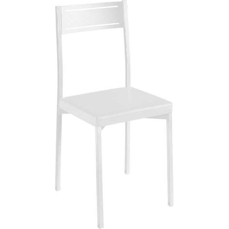 Pack 4 sillas para comedor acabado blanco, 86 cm(alto)39 cm(ancho)45 cm(largo) (1/2)