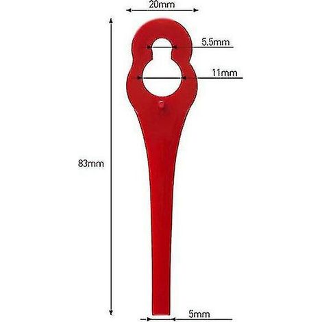 Lot de 100 Lames en Plastique de Rechange pour Coupe Bordure Florabest LIDL FRTA 20 A1,FAT 18B3, FRT (1/3)