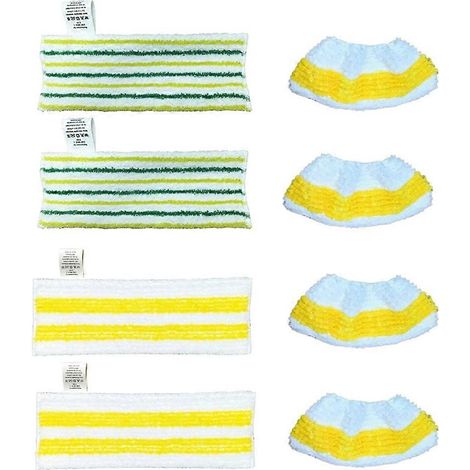 Lot de 8 lingettes triangulaires pour balai vapeur Karcher SC2 SC3 SC4 SC5 Easyfix CTK10 CTK20 SG4/2 SG4/4 - Pièces de rechange (1/5)