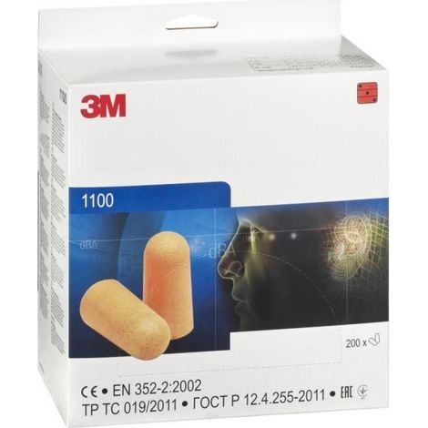3M PROTECION LABORAL par tapones 1100 s/cordon 7100100637 3m