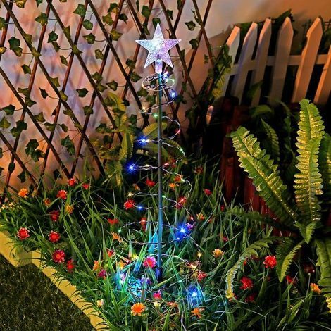 Guirlande Lumineuse de Sapin de Nol,Decoration de Noel Exterieur Solaire Sapin,Arbre De Nol En Spirale,Lumiere Solaire Exterieur Jardin Deco Noel Arbre Lumineux LED,pour Jardin,Cour (1/5)