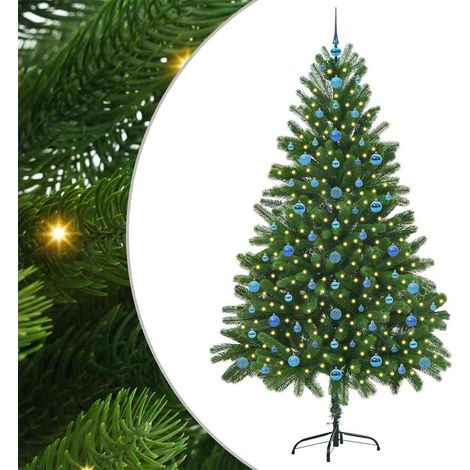Christmas Tree with 300 LEDs with Stand Green 210 cm PE vidaXL (1/5)