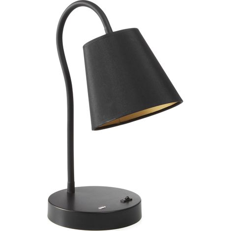Sobremesa estudio MONTECARLO E27-Ø45 60W Negro Algodón negro (1/3)
