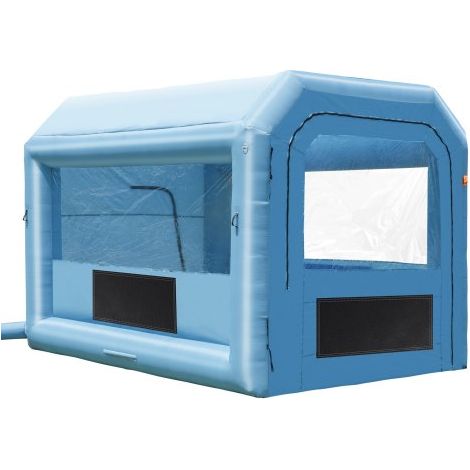 Cabine de Peinture Gonflable 4x3x2,75 m, Tente Peinture Gonflable Automobile avec Souffleurs Puissants de 750 W et Système de Filtration, Station de Travail pour Pose de Peinture Atelier Garage (1/4)