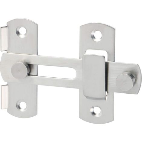 Verrou de Porte Coulissante Serrure de Porte Loquet à Bascule Boulon de Verrouillage de Boucle avec Vis pour Porte, Fenêtre, Placard et Jardin, Finition Brossée en Acier Inoxydable