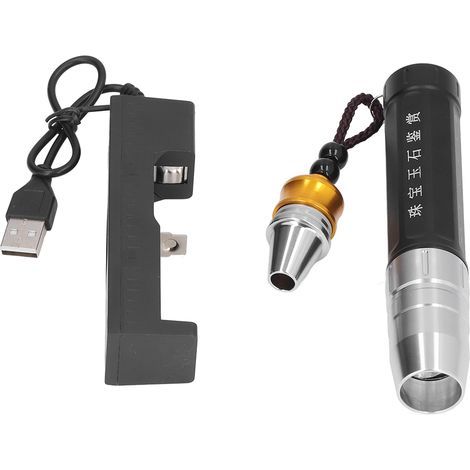3-in-1 Ultra Bright 3-LED Jewelry Flashlight, Small Lightweight Professional Jade Identification Light (1/5)