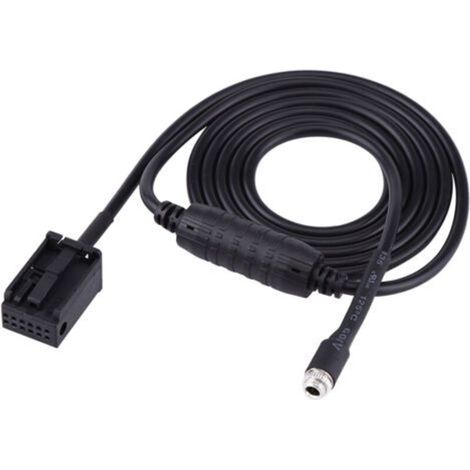 Câble adaptateur auxiliaire de fabrication exquise, pratique contre les rayures pour véhicule de voiture