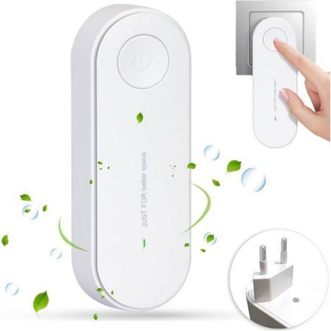 Purificateur d'air à ions négatifs pour éliminer la fumée, le formaldéhyde et d'autres odeurs. Blanc (1/5)
