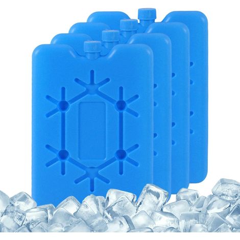 Packs de Congélation pour Glacières 4 pièces longue durée réutilisables  poches de glace alimentaires portables réutilisables pour maison extérieur voyages camping pique-nique plage (1/5)