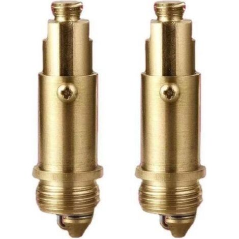 Set mit 2 Messing-Federstopfen für Pop-Up-Abläufe von Badewannen und Waschbecken mit Klickmechanismus, hochwertiger Ersatz für Badewannen und Waschbecken – Crezuo (1/4)