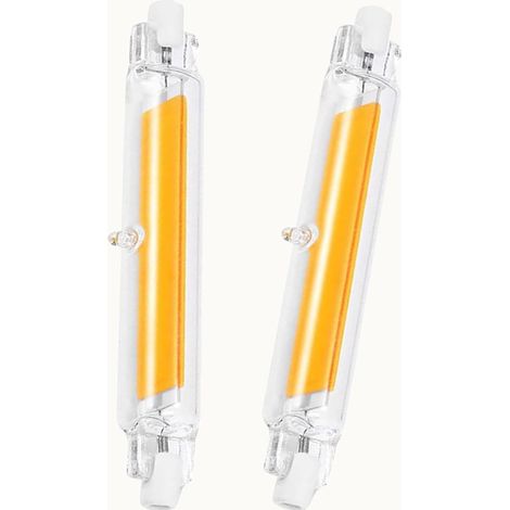R7S LED-Lampe, 118 mm, dimmbar, 1200 lm, 20 W, warmweiß (3200 K), Ersatz für 180–200 W Halogenlampen (J7S), Hochleistungs-COB-LED, 360°-Abstrahlwinkel, 220–240 V Wechselstrom, 2er-Pack (1/5)