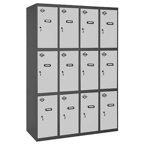 Taquilla 1800x1200x500 SIMONLOCKER PROFESIONAL 3 PUERTA 4/12 300(1200)AN/BL marca SIMONRACK
