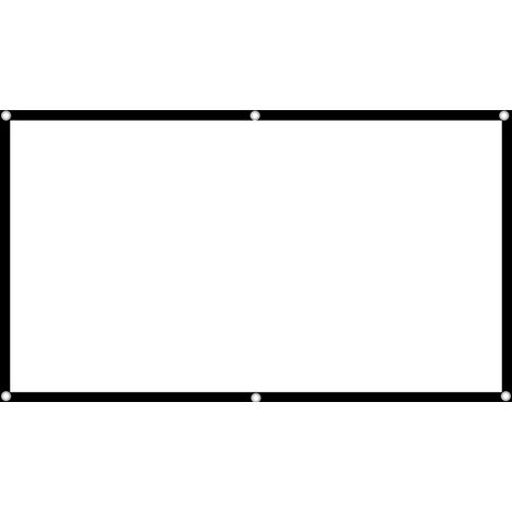 Écran de projection portable HD 16:9 pliable en polyester, 84 pouces, pour la maison et le bureau (1/5)