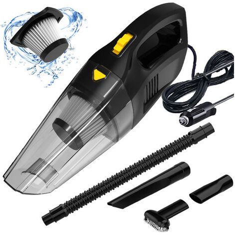 YMYNY 3-in-1-Handstaubsauger, 120 W/7000 PA kabelloser tragbarer Staubsauger mit HEPA-Filter, nass und trocken, 30 Minuten Betrieb, geräuscharmer wiederaufladbarer Akku mit Filter für Zuhause (schwarz (1/5)
