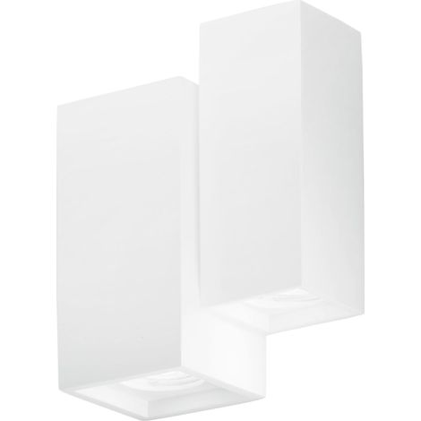 "Applique FOSTER in gesso bianco verniciabile con quattro punti luce" (1/3)