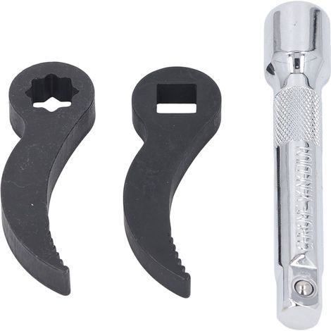 Ensemble 3 pièces adaptateur de barre de démontage 1/2 pouce et têtes pied de biche avec tige extension (1/5)