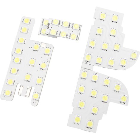 Lot de 4 lampes de lecture intérieures pour voiture, éclairage blanc, 47 LED, 12 V, 5 W, compatibles avec CRIDER (1/5)